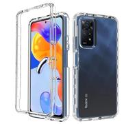 ISOI Coque pour Xiaomi Redmi Note 11 Pro 5G, 360 Full Body Protection Coque Housse, Transparent Très Mince Étui en Silicone TPU Front et PC Retour Double Protection Cover - Transparent