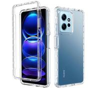 ISOI Coque pour Xiaomi Redmi Note 12 4G, 360 Full Body Protection Coque Housse, Transparent Très Mince Étui en Silicone TPU Front et PC Retour Double Protection Cover - Transparent