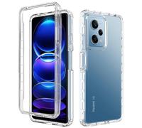 ISOI Coque pour Xiaomi Redmi Note 12 Pro 5G, 360 Full Body Protection Coque Housse, Transparent Très Mince Étui en Silicone TPU Front et PC Retour Double Protection Cover - Transparent