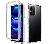 ISOI Coque pour Xiaomi Redmi Note 12 Pro Plus, 360 Full Body Protection Coque Housse, Transparent Très Mince Étui en Silicone TPU Front et PC Retour Double Protection Cover - Transparent