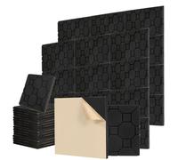 ISOISL Lot de 48 tapis d'isolation acoustique en mousse acoustique - 30 x 30 x 2,5 cm - Pour studio d'enregistrement, salle d'étude, studio de danse - 30 x 30 x 2,5 cm - Bloc