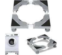 ISOISL Support de machine à laver avec 4 pieds, charge maximale de 350 kg, support pour machine à laver, largeur réglable 41 à 66 cm, socle de machine à laver avec fonction d'absorption des chocs