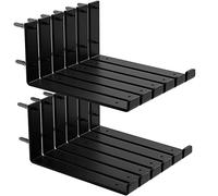 ISOKER Lot de 12 supports d'étagère murale flottante en fer épais de 0,6 cm (L) x 15,2 cm (H) x 3,8 cm (l)