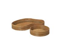 ferm LIVING Isola dienblad set van 2 nature lxHxP 50x8x35cm