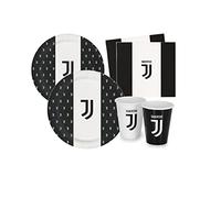 Isola Party Kit anniversaire écolo Juventus (16 assiettes, 16 verres, 20 serviettes)