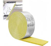 Isolant en laine de verre pour tubes, rouleau de 10 m, isolation thermique et acoustique, fibre de verre (1 pièce)