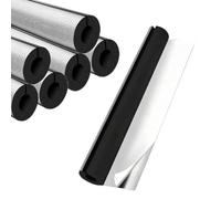 Isolant En Mousse Pré-Fendu Avec Feuille d’Aluminium, 20-110mm ID Antigel | Auto-Adhésif Tube Isolant, Imperméable, Flexible, Préservation de Chaleur pour Tuyaux Extérieurs(ID63.0MM X T30MM)