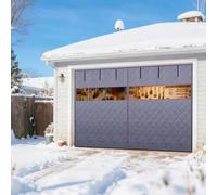 Isolant Porte De Garage 240x290cm 365x210cm 490x350cm Rideau De Porte Magnétique Isolation Phonique Kit Isolation Portes Garage En Hiver(Gris,420x350cm)