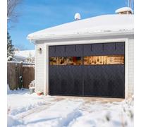 Isolant Porte De Garage 240x290cm 365x210cm 490x350cm Rideau De Porte Magnétique Isolation Phonique Kit Isolation Portes Garage En Hiver(Noir,275x250cm)