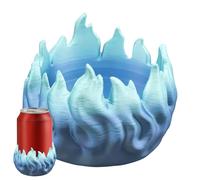Isolant pour Canettes,Support De Couverture Décoratif Imprimé En 3D,Design Flamme Bleue Porte-Canette Isotherme - pour Fêtes de Noël Bouteilles Boisson Étroites 355ml