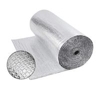 Isolant Thermique 0,6x10M, Rouleau Film Aluminisé a Bulles Double Face 4mm Résistant pour Réflecteur de Chaleur et de Froid, Idéal pour Radiateur, Mur, Voiture, Fenetre