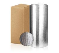 Isolant Thermique 1x20M, 5-6mm Épaisseur Feuille Aluminisé a Bulles Double Couches, Isolation Durable Protéger Contre Froid pour Radiateur, Fenetre, Voiture, Ballon d'eau chaude