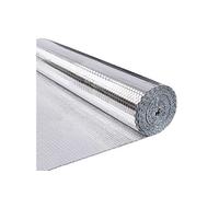 VOUNOT® Isolant Thermique en Film Aluminisé a Bulles Double Face 3mm Résistant pour Réflecteur radiateur de Chaleur et Protéger Contre Froid Idéal pour Fenetre, Voiture, Radiateur 1.22x20M