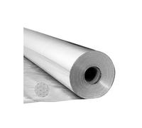 VEVOR Isolant thermique double réfléchissant, 38,1 x 1,22 m, rouleau d'isolation barrière radiante en tissu tissé perforé, 0,15 mm, feuille en aluminium double face, pour portes de garage, fenêtres