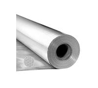 VEVOR Isolant thermique double réfléchissant, 76,2 x 1,22 m, rouleau d'isolation barrière radiante en tissu tissé perforé, 0,15 mm, feuille en aluminium double face, pour portes de garage, fenêtres