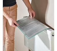 Isolant Thermique en Aluminium a Double Face 5MM, Reflecteur Radiateur Panneau, Film Isolant Fenetre Anti Froid, Pare Vapeur, Réduit la Facture de Chauffage(W 75 x H 90 cm)