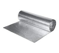 Isolant Thermique en Film Aluminisé A Bulles Double Face, Film de Toiture avec Membrane Anti-Vapeur Revêtement Aluminium Résistant pour Réflecteur Radiateur de Chaleur et Protéger Contre Froid (Size