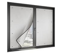 Isolant Thermique Fenêtre en Film Aluminium - Anti-Chaleur et Anti-UV Réfléchissant - Autoadhésif Total Blackout - pour Pièces Intérieures et Véhicules(35 x 80 cm)