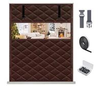 Isolant Thermique Fenetre Housse Isolante Fenêtre Kit D'Isolation De Fenêtre Film Isolant Fenêtre Anti Froid Hiver 150x200cm Installation Facile(Browns,160x290cm)