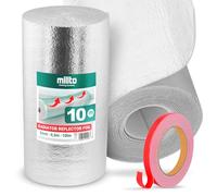 Isolant Thermique Feuille 10m x 0,5m x 3mm | Isolation Réflecteur Chaleur Radiateur Barrière Réfléchissante Rouleau Isoler Thermiquement Murale Ruban Adhésif Double Face