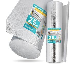 Isolant Thermique Feuille 3x0,5x2,5m Isolation Durable Réflecteur Chaleur Radiateur Barrière Réfléchissante Économie d'Énergie Usage Générale Rouleau Isoler Thermiquement