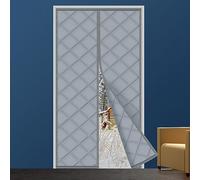 Isolant Thermique Isolation Porte Avec Magnétique, au froid et au bruit, adapté aux animaux domestiques, convient aux pièces climatisées, 65 x 185cm Gris