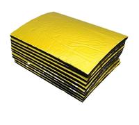 Isolant Thermique Voiture Insonorisant for voitures 10 pièces tapis d'isolation thermique de voiture insonorisant automobile(Gold)