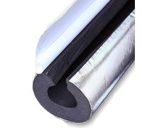 Isolante de Tuyau Anti-Gel Et Calorifuge 16-219mm ID Tube en Mousse pour Tuyaux Extérieurs, Conduites D'eau Chaude Et Froide Manchon Isolation en Papier D'aluminium Semi-fendue(133mmx50mmx1m)