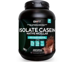 Isolate Casein Native - Eafit - Caseine - Musculation - Chocolat - 750 g | Proteine, Caseine Micellaire, Proteine En Poudre, Magnesium, Isolat De Whey, Glutamine, Vitamines Et Mineraux, BCAA