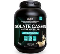 ISOLATE CASEIN NATIVE VANILLE |EAFIT | Assimilation lente caseine 100% micellaire+Vitamines et Minéraux (magnesium)| Riche en proteine |En poudre à mélanger dans un shaker pour le sport |Vanille 750g