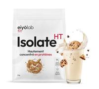 ISOLATE HT | Whey Isolat de Protéines en Poudre | Jusqu’à 88% de Protéines | Riche en BCAA + Glutamine | Musculation Rapide et Sèche | Faible en Lactose | Onctueuse Saveur Cookie | 2kg | Eiyolab