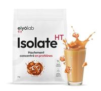 ISOLATE HT | Whey Isolat de Protéines en Poudre | Jusqu’à 88% de Protéines | Riche en BCAA + Glutamine | Musculation Rapide et Sèche | Faible en Lactose | Saveur Caramel Salé | 2kg | Eiyolab