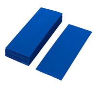 ISOLATECH 100 pcs. Gaine thermorétractable en PVC coupée en morceaux de 72mm bleu sans colle Dimension plate 30mm (Ø19,1mm) 2:1 isoler les batteries 18650 Batteries non marquées (Ø19,1mm 72mm)