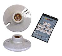 ISOLATECH 10pcs E27 douille murale en céramique avec des trous de forage LED lampes à économie d'énergie (max.250V/4A) lampes Accueil installation plafond support cuisine réfrigérateur salle de bains