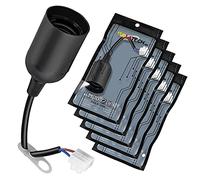 ISOLATECH 5pcs E27 noir plastique douille de rénovation douille de chantier (max.250V/4A) ampoules pour home plafond installation cuisine réfrigérateur salle de bain support encastrer