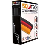 ISOLATECH Gaine thermorétractable 3:1 kit avec adhésif noir Ø12,7mm 5 mètres pour câble USB résistante aux UV Réparer non marqué Rouleau en boîte distributrice pratique