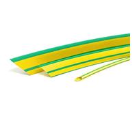 ISOLATECH Gaine thermorétractable au mètre Mise à la terre (vert/jaune) sans adhésif Ø 3mm 1 mètres 2:1 Polyoléfine pour isoler les câbles sans inscription Résistant aux UV (Ø3mm 1mètre)