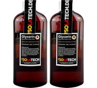 ISOLATECH Glycérine 2x 100ml 99,5% Qualité Pharmaceutique Contenu 240g | Glycérol, 100% Végétal, Mesuré 99,98%, Transparent, Pour Alimentation/Cosmétique, Fabriqué En Allemagne
