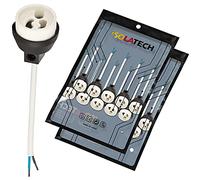 ISOLATECH GU10 ignifuge douilles en céramique VDE RoHS 230-250 Volt 2A max.100W 0,75mm 2 câbles LED halogène (ici : 20 pièces)