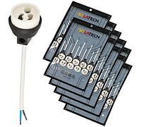 ISOLATECH GU10 ignifuge douilles en céramique VDE RoHS 230-250 Volt 2A max.100W 0,75mm 2 câbles LED halogène (ici : 100 pièces)