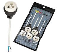 ISOLATECH GU10 ignifuge douilles en céramique VDE RoHS 230-250 Volt 2A max.100W 0,75mm 2 câbles LED halogène (ici : 5 pièces)