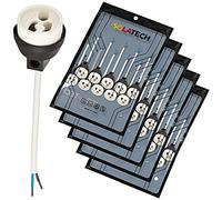 ISOLATECH GU10 ignifuge douilles en céramique VDE RoHS 230-250 Volt 2A max.100W 0,75mm 2 câbles LED halogène (ici : 50 pièces)