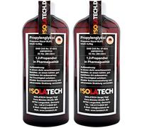 ISOLATECH Propylène Glycol 2x 250ml (0,25L) 99,9% Qualité Pharmaceutique | Pour Alimentation & Cosmétique, Incolore, Inodore, 1,2 Propanediol, Fabriqué en Allemagne