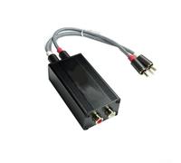 Isolateur audio avec connecteurs RCA pour éliminer les boucles de bourdonnement, boîtier en métal pour systèmes stéréo de voiture et domestique, filtre de bruit à 2 canaux, et play, noir