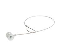 Isolateur d'angle en porcelaine avec élingue et œillet en Ako Blanc TU