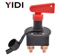 Isolateur de batterie de voiture 12V 24V DC, interrupteur de déconnexion, disjoncteur, alimentation principale, interrupteur à clé rotatif 400A pour camion et bateau Casquette rouge