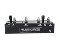 Isolateur de Batterie FET 12V 24V, Aluminium Étanche, Charge 3 Batteries Simultanément - Faible Perte de Tension, Haute Performance Durable