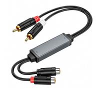 Isolateur-de-Bruit-RCA-Anti-Parasite-Audio-Éliminateur-de-Bourdonnement-Boucle-de-Terre-pour-Autoradio-Ampli-Home-Cinéma