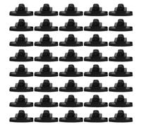 Isolateur de Clôture Électrique 40 Pièces Noir en PP