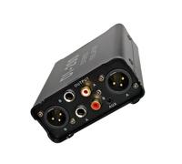 Isolateur de routage de câble stéréo avec deux XLR phono 3,5 mm | Boîtier en métal compact, aide à réduire les bourdonnements pour les besoins de flux de travail en streaming sur scène en